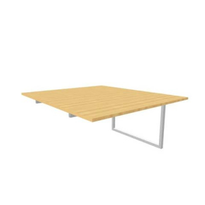 Postazione aggiuntiva doppia gambe ad anello in acciaio argento 140x160xH.75 cm