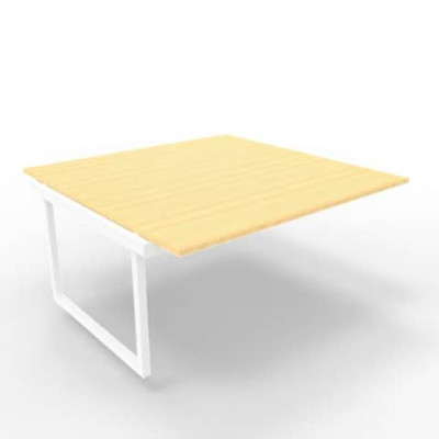 Postazione aggiuntiva doppia gambe ad anello in acciaio bianco 160x160xH.75 cm