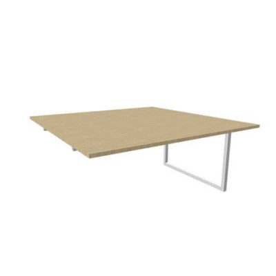 Postazione aggiuntiva doppia gambe ad anello in acciaio argento 160x160xH.75 cm