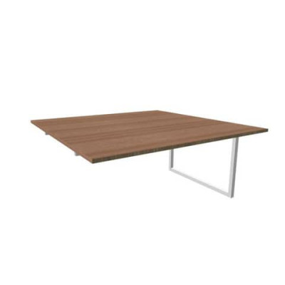 Postazione aggiuntiva doppia gambe ad anello in acciaio argento 160x160xH.75 cm