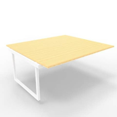 Postazione aggiuntiva doppia gambe ad anello in acciaio bianco 180x160xH.75 cm