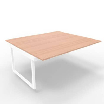 Postazione aggiuntiva doppia gambe ad anello in acciaio bianco 180x160xH.75 cm