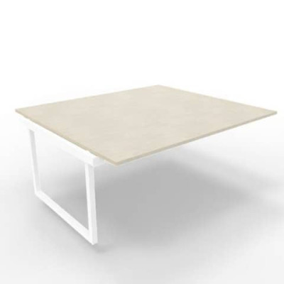 Postazione aggiuntiva doppia gambe ad anello in acciaio bianco 180x160xH.75 cm