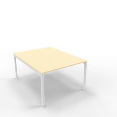 Bench postazione doppia gambe a ponte in acciaio argento 120x160xH.75 cm