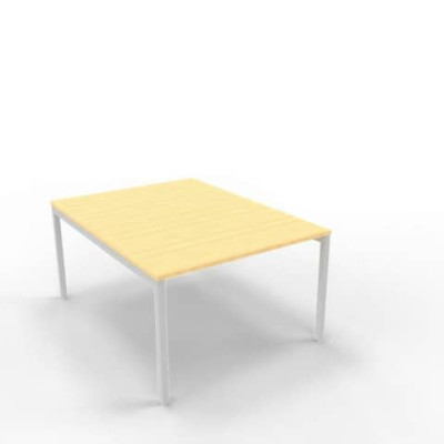 Bench postazione doppia gambe a ponte in acciaio argento 120x160xH.75 cm