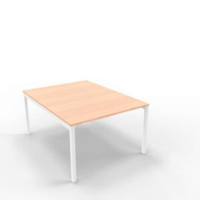 Bench postazione doppia gambe a ponte in acciaio argento 120x160xH.75 cm