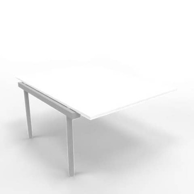 Postazione aggiuntiva doppia gambe a ponte in acciaio argento 120x160xH.75 cm