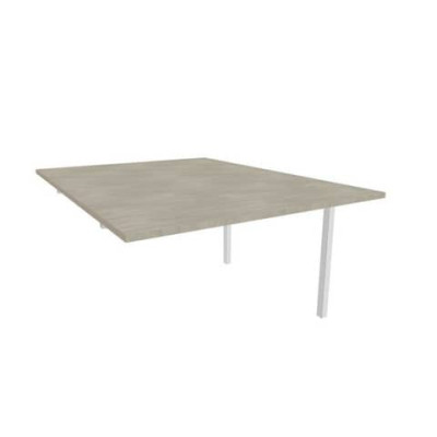 Postazione aggiuntiva doppia gambe a ponte in acciaio argento 120x160xH.75 cm