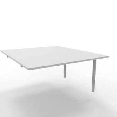 Postazione aggiuntiva doppia gambe a ponte in acciaio argento 140x160xH.75 cm