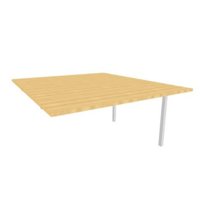 Postazione aggiuntiva doppia gambe a ponte in acciaio argento 140x160xH.75 cm
