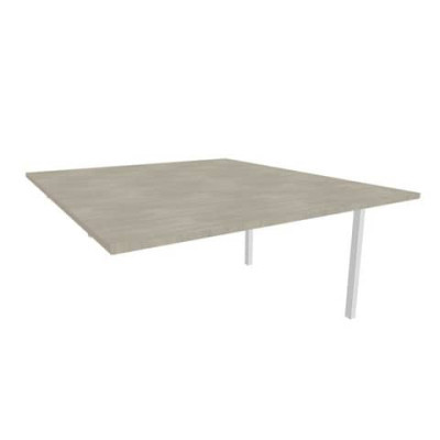 Postazione aggiuntiva doppia gambe a ponte in acciaio argento 140x160xH.75 cm
