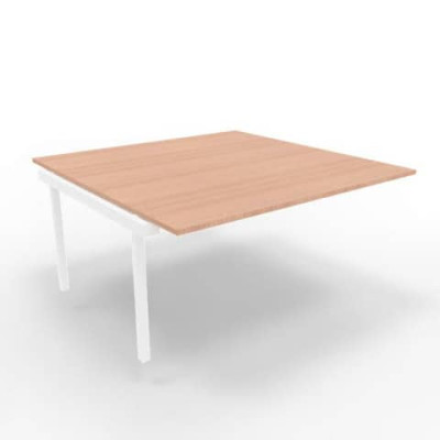 Postazione aggiuntiva doppia gambe a ponte in acciaio bianco 160x160xH.75 cm