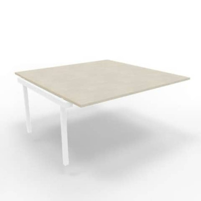 Postazione aggiuntiva doppia gambe a ponte in acciaio bianco 160x160xH.75 cm