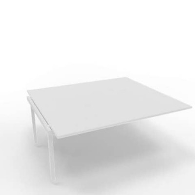 Postazione aggiuntiva doppia gambe a ponte in acciaio bianco 180x160xH.75 cm