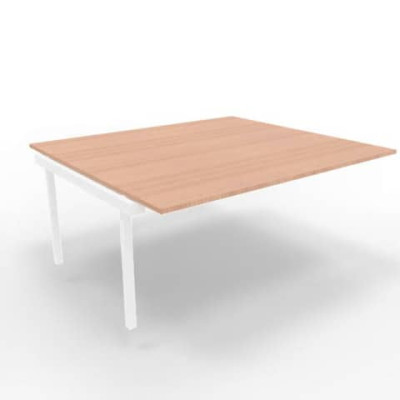 Postazione aggiuntiva doppia gambe a ponte in acciaio bianco 180x160xH.75 cm