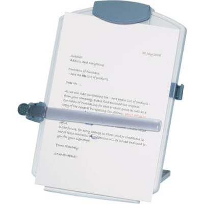 Leggio Desktop Easel Copyholder Q-Connect A4 grigio chiaro KF04521