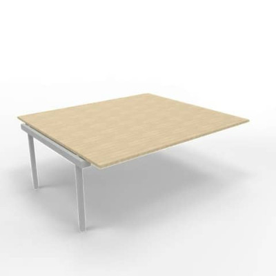 Postazione aggiuntiva doppia gambe a ponte in acciaio argento 180x160xH.75 cm