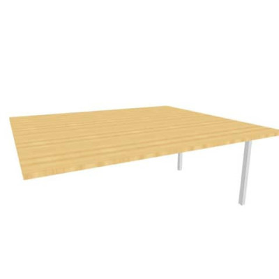 Postazione aggiuntiva doppia gambe a ponte in acciaio argento 180x160xH.75 cm
