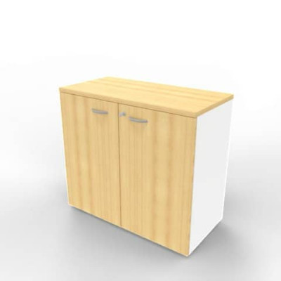 Armadio base con ante battenti scocca bianca 90x45xH.81,5 cm