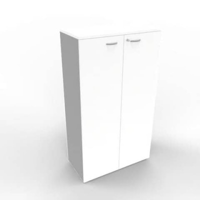 Armadio con ante battenti scocca argento 90x45xH.160 cm