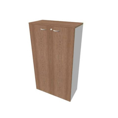 Armadio con ante battenti scocca argento 90x45xH.160 cm