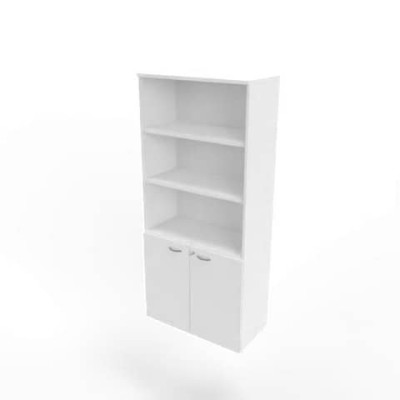 Armadio super con ante base in melaminico scocca bianca 90x45xH.200 cm