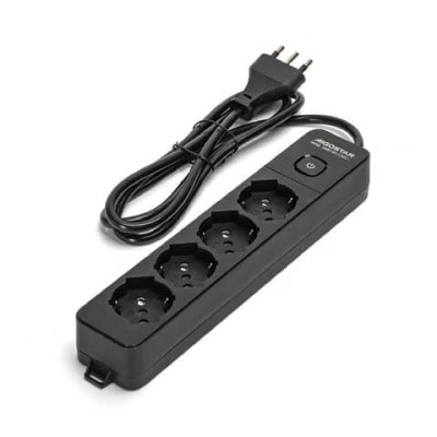Multipresa con interruttore 16A nero