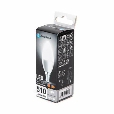 Lampadina a goccia LED C37 E14 6W