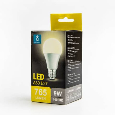 Lampadina LED A60 E27 9W - 840 lumen