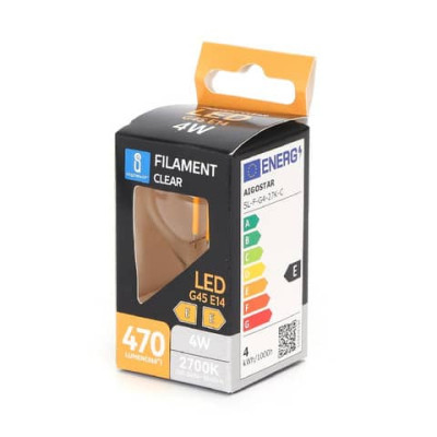 Lampadina a filamento LED luce calda 4W