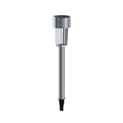 Lampioncino LED in acciaio con pannello solare luce fredda