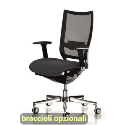 Sedia semidirezionale girevole Concept COT - rivestimento similpelle