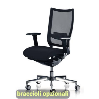 Sedia semidirezionale girevole Concept COT - rivestimento similpelle
