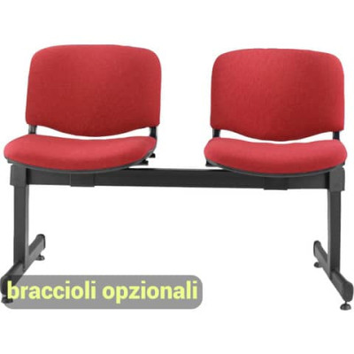 Panca 2 posti collettività Dado D52P - rivestimento eco