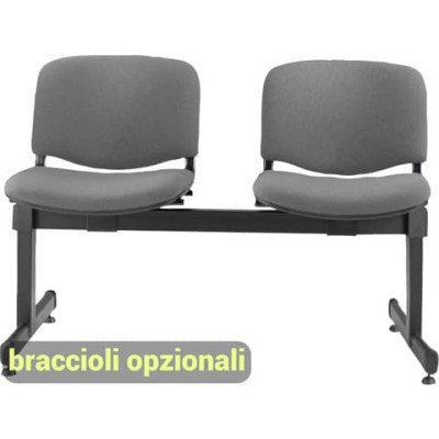 Panca 2 posti collettività Dado D52P - rivestimento eco