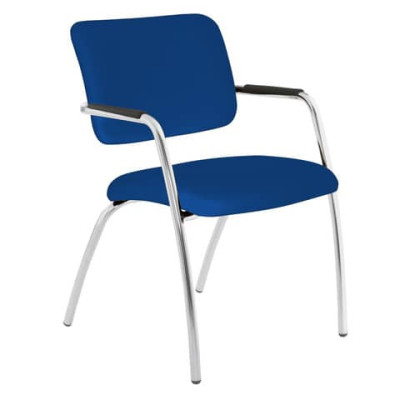 Sedia visitatore a 4 gambe Lithium LT4G rivestimento Eco
