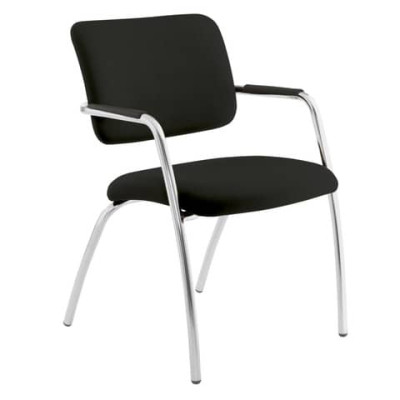 Sedia visitatore a 4 gambe Lithium LT4G rivestimento Eco