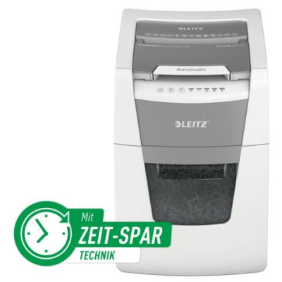Distruggidocumenti automatico Leitz IQ P4 Small Office AutoFeed 100 ff - 34 L - bianco - 80110000