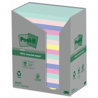 Foglietti Post-it® in carta riciclata colori pastello