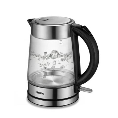Bollitore in vetro Sogo 2200 W con autospegnimento 1,7 L - KET-SS-5797