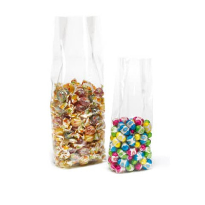 Busta trasparente con soffietto per alimenti fondo quadro Favorit 40 ?m