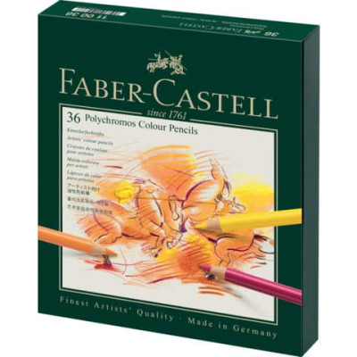 Matite colorate permanenti Faber Castell Polychromos mina 3,8 mm colori assortiti