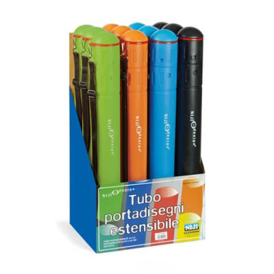 Espositore tubi portadisegno Niji diametro 7,5 cm 12 colori assortiti 3060