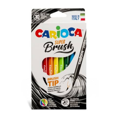 Pennarelli Super-Brush Carioca conf. da 10 colori assortiti 42937