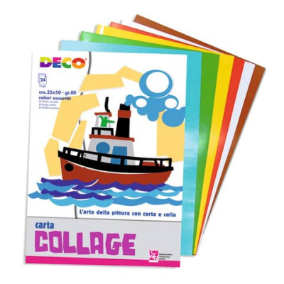 Album di carta rasata CWR 35x50 cm colori assortiti 24 fogli 714/24