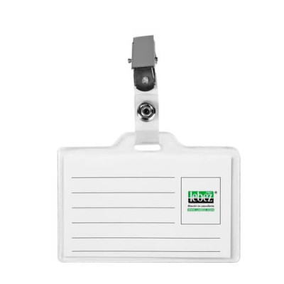 Portabadge con clip Lebez in PVC  31-140-B