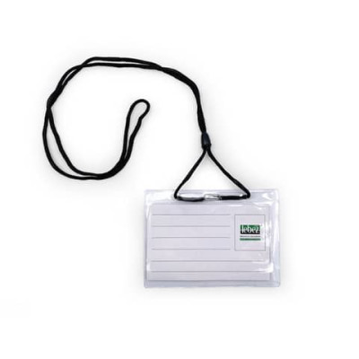 Portabadge con cordoncino Lebez colore nero 31-100-N
