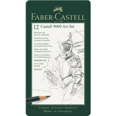 Set matite Faber-Castell 9000 gradazioni da 8B a 2H 12 gradazioni assortite 119065