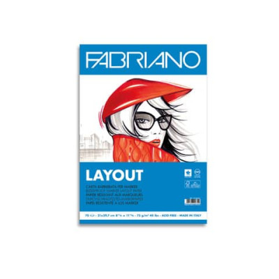 Blocco belle arti Fabriano Layout 75 g - 70 fogli