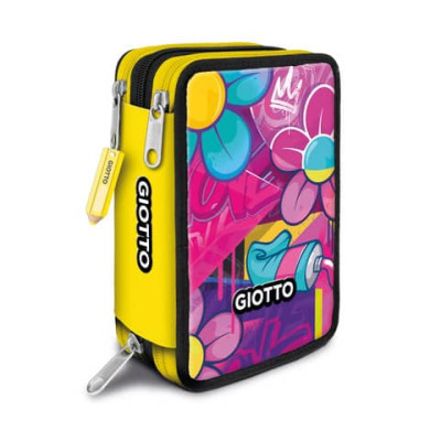 Astuccio Giotto collezione Young Street 3 Zip in 3 fantasie assortite - F953900